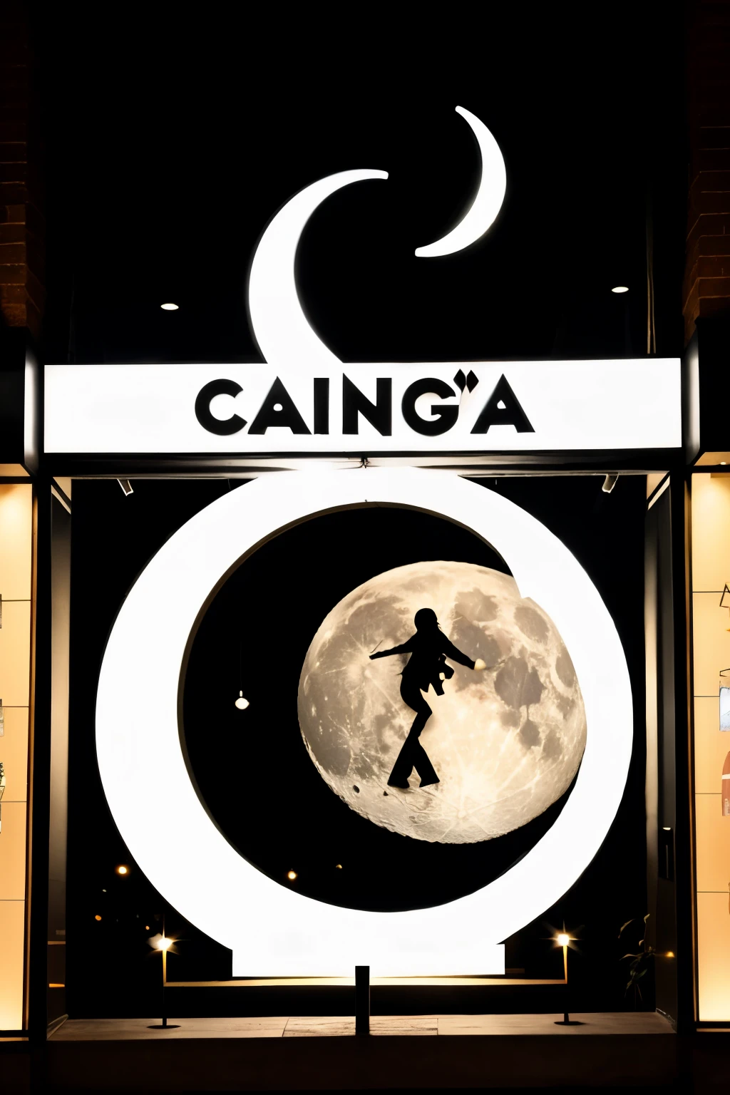 logo of a clothing store that has moon decoration