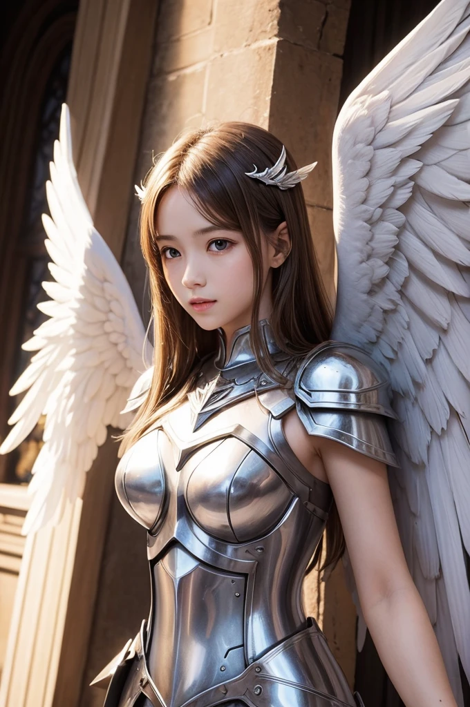 an Angel Paladin with 4 wings flying with a Shining Head