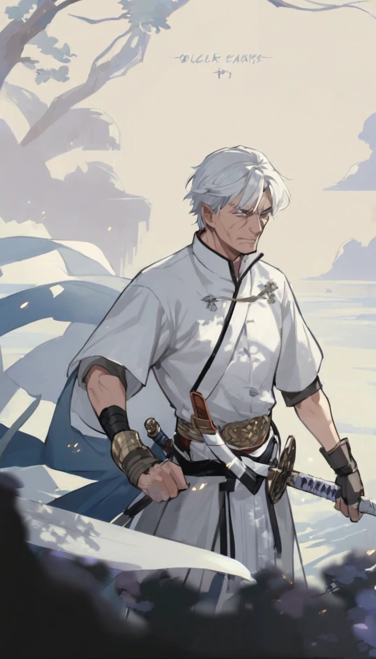 male,sword,Old man,sword energy