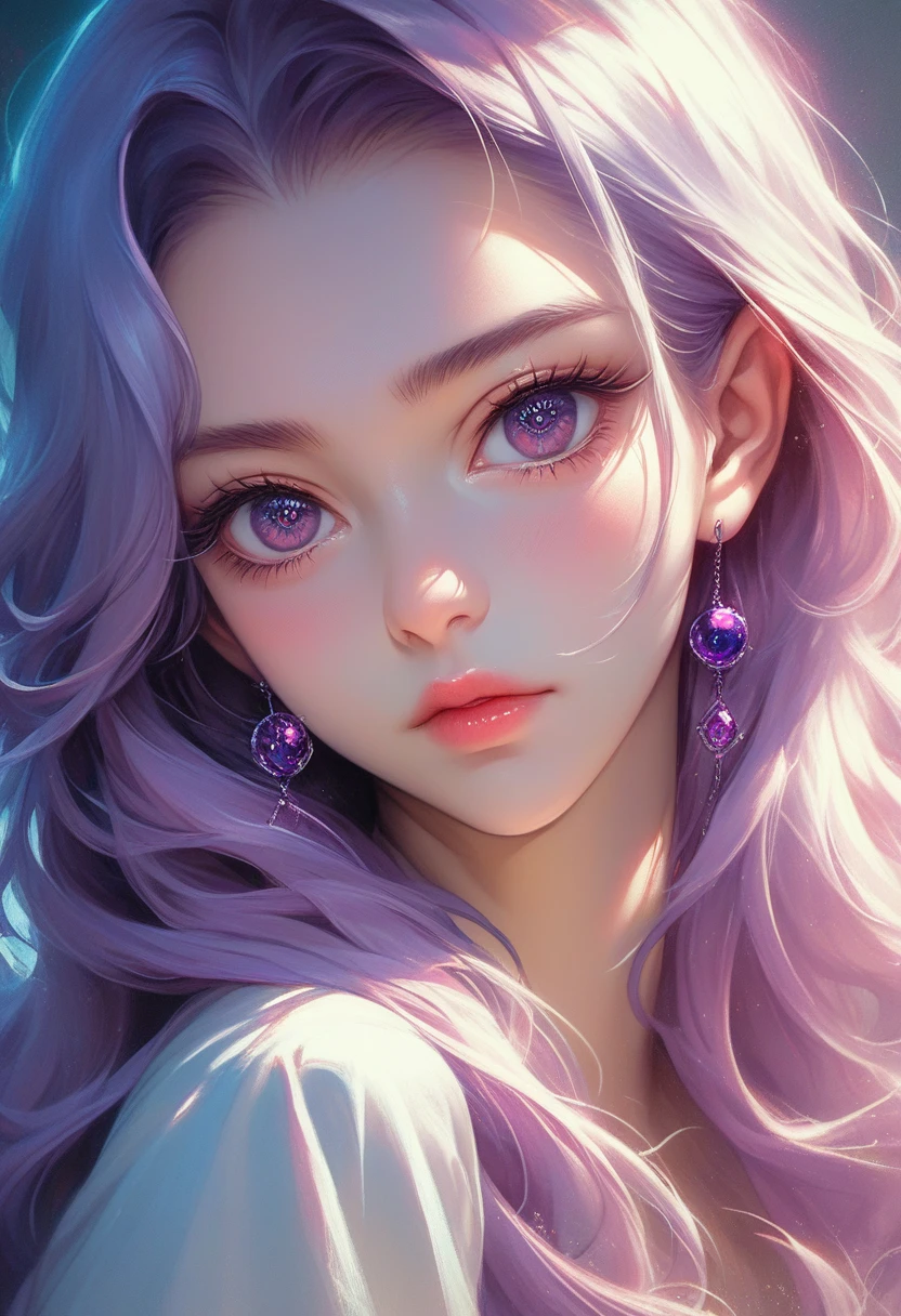 a anime girl with long hair and purple eyes, colorized photo by Rei Kamoi, trending on pixiv, remodernism, official art, ultra detailed, anime, beautiful detailed eyes, beautiful detailed lips, extremely detailed face, long eyelashes, portrait, digital painting, vibrant colors, warm lighting, cinematic composition, photorealistic, high quality, masterpiece, hyper detailed, 8k, best quality