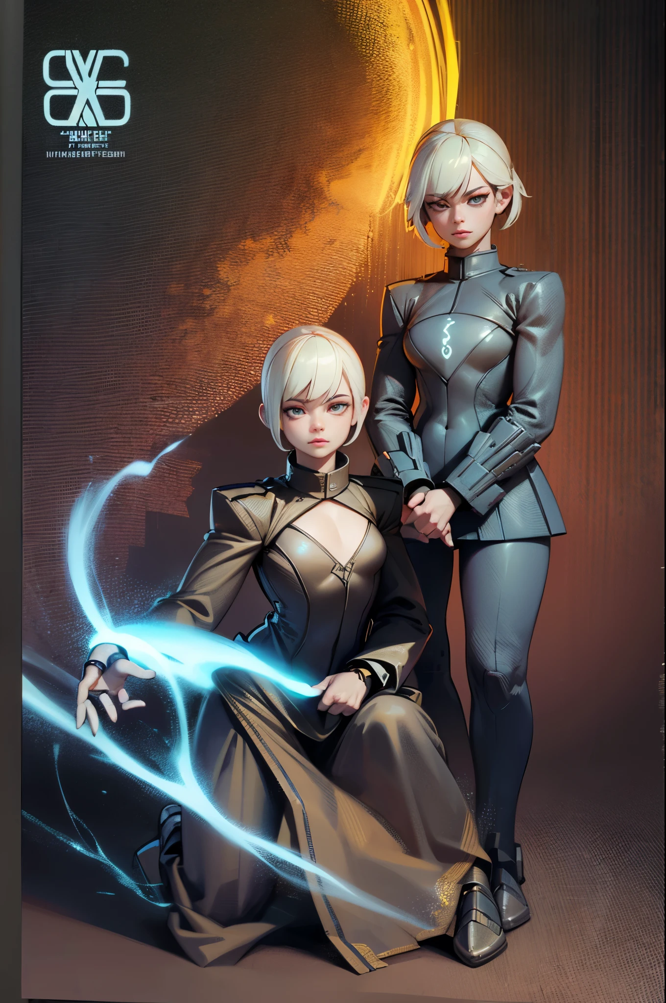 A beautiful young girl with yellow hair, a tight lightning-themed suit, and small breasts, wielding alien thunder weapons in a thunderstorm backdrop, (best quality,4k,8k,highres,masterpiece:1.2),ultra-detailed,(realistic,photorealistic,photo-realistic:1.37),extremely detailed eyes and face,beautiful detailed lips,longeyelashes,lightning effects,dynamic pose,dramatic lighting,vibrant colors,sci-fi,concept art