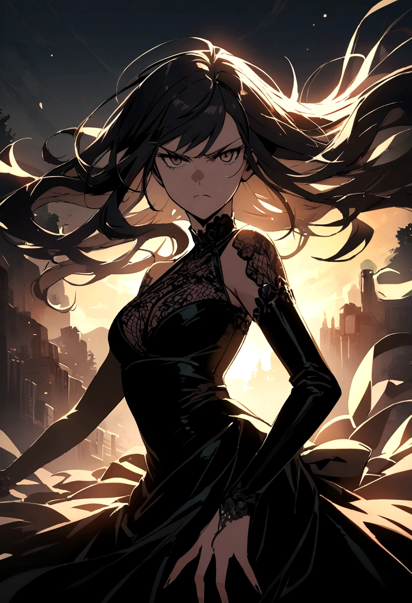 Glaring girl