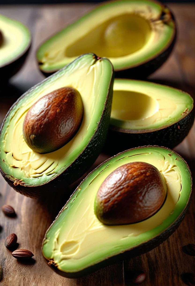 a close-up shot of a ripe avocado cut in half, showing the smooth flesh and seed, a cozy kitchen background, photography, illustration, 3d render, ultra hd detail, sharpen details, painting, Digital painting, Cinematic, Hyper-detailed, insane details, Beautifully color graded, Unreal Engine, DOF, Super-Resolution, Megapixel, Cinematic Lighting, Anti-Aliasing, FKAA, TXAA, RTX, SSAO, Post Processing, Post Production, Tone Mapping, CGI, VFX, SFX, Insanely detailed and intricate, Hyper maximalist, Hyper realistic, Volumetric, Photorealistic, ultra photoreal, ultra-detailed, intricate details, 8K, Super detailed, Full color, Volumetric lighting, HDR, Realistic, Unreal Engine, 16K, Sharp focus, —v testp

