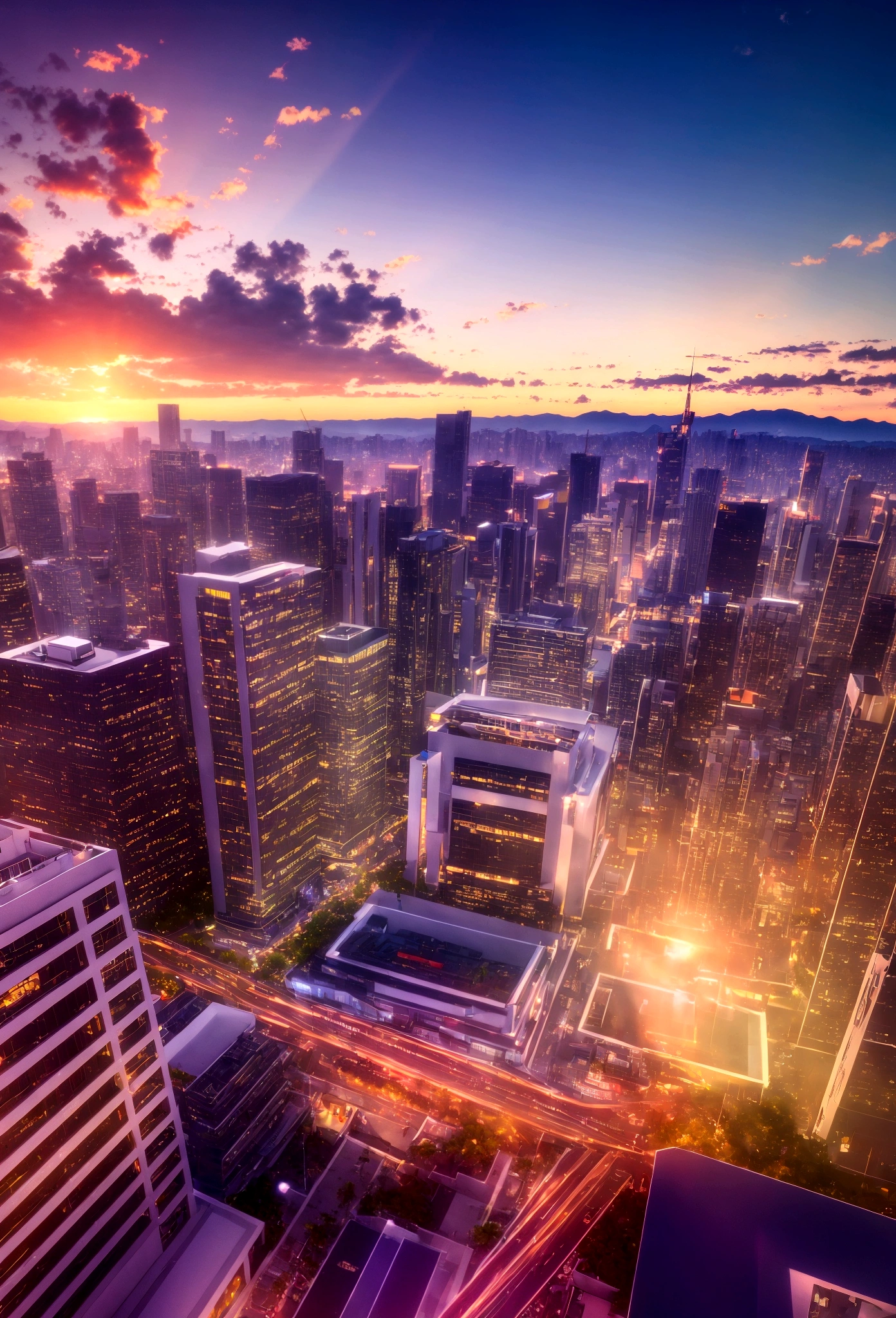 Sunrise view,rich and colorful,Depth of Field,OC Renderer,light,very good,Very detailed,complicated,Viewing angle,CG art