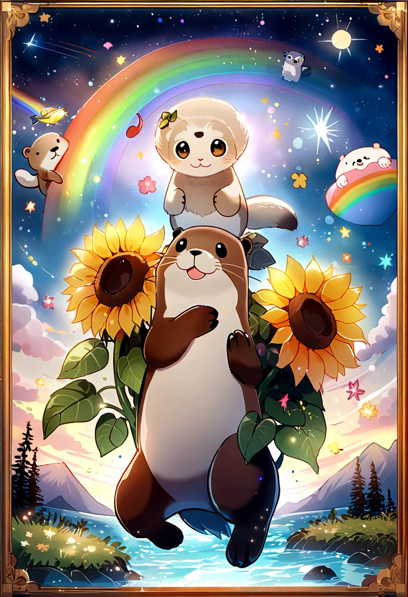 The entire galactic starry sky,Gorgeous,Twinkling starlight,unlimited,Des sites fantastics,Meteor shower, Rainbow, fantastic, canada, otter, pearls, sunflower