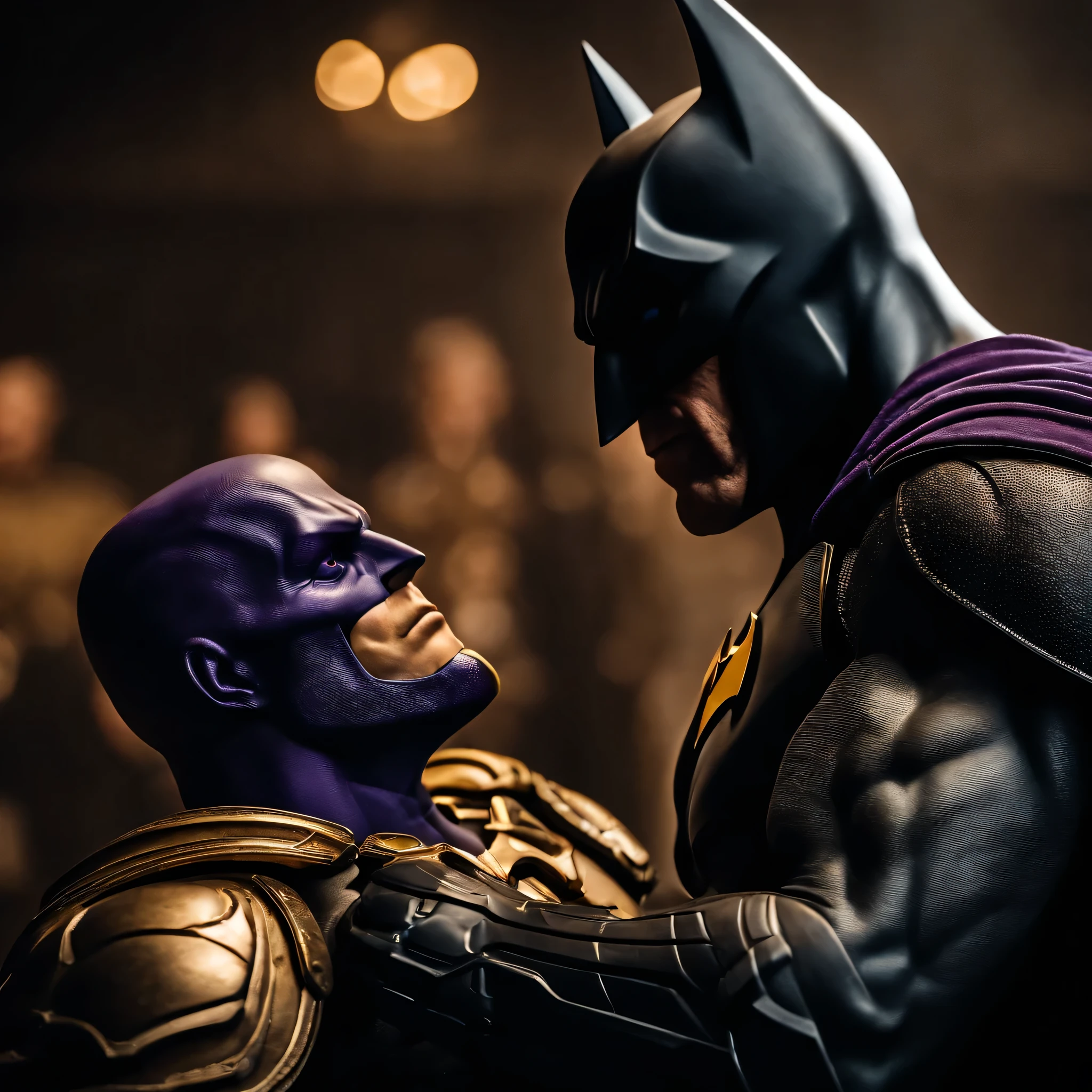 Batman fights with thanos