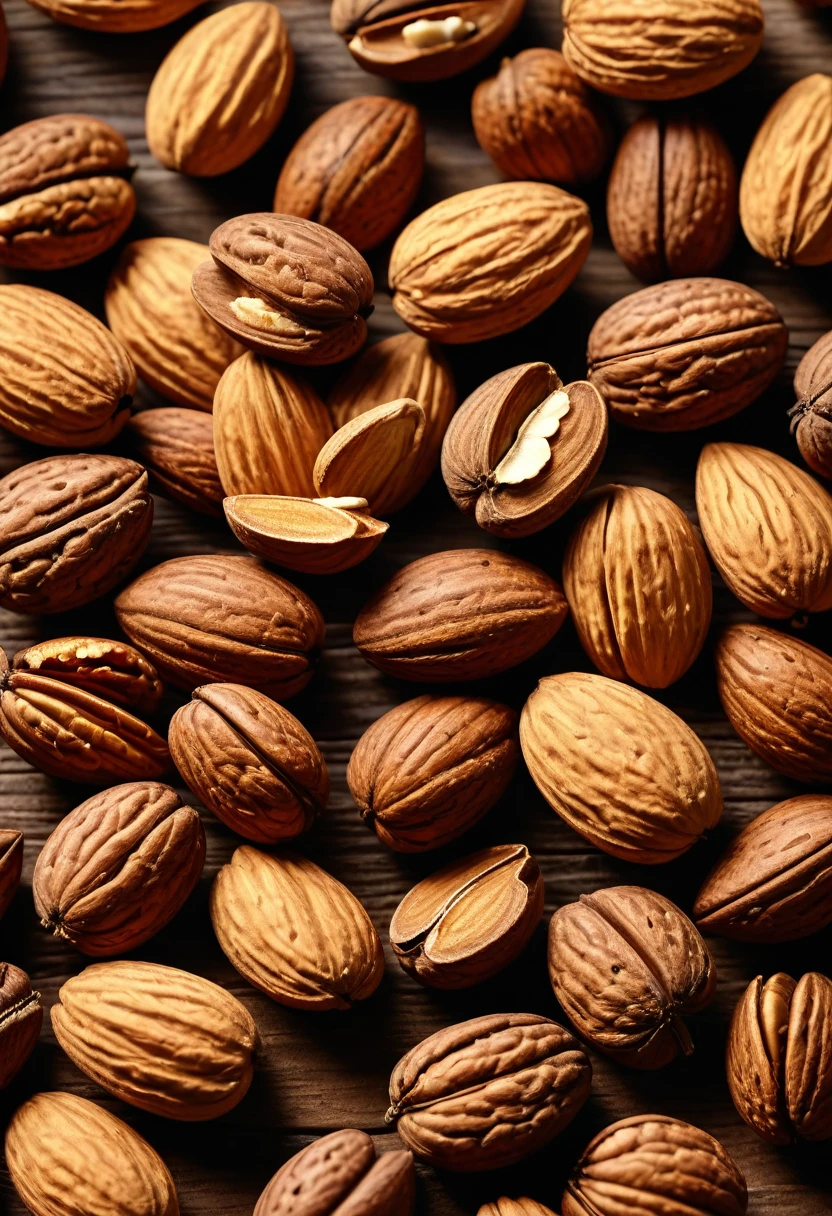 a close-up shot of a handful of almonds and walnuts on a wooden table, a cozy kitchen background, photography, illustration, 3d render, ultra hd detail, sharpen details, painting, Digital painting, Cinematic, Hyper-detailed, insane details, Beautifully color graded, Unreal Engine, DOF, Super-Resolution, Megapixel, Cinematic Lighting, Anti-Aliasing, FKAA, TXAA, RTX, SSAO, Post Processing, Post Production, Tone Mapping, CGI, VFX, SFX, Insanely detailed and intricate, Hyper maximalist, Hyper realistic, Volumetric, Photorealistic, ultra photoreal, ultra-detailed, intricate details, 8K, Super detailed, Full color, Volumetric lighting, HDR, Realistic, Unreal Engine, 16K, Sharp focus, —v testp