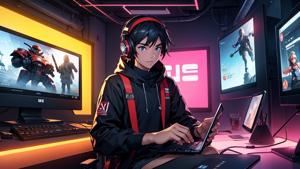 Create a youtube video cover on the subject of video games
