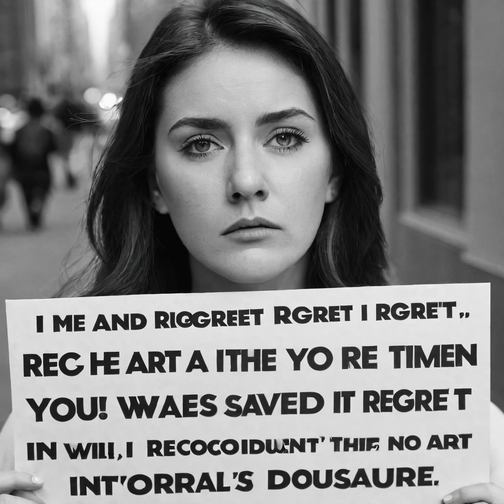 Men and women Discouraged I regret it