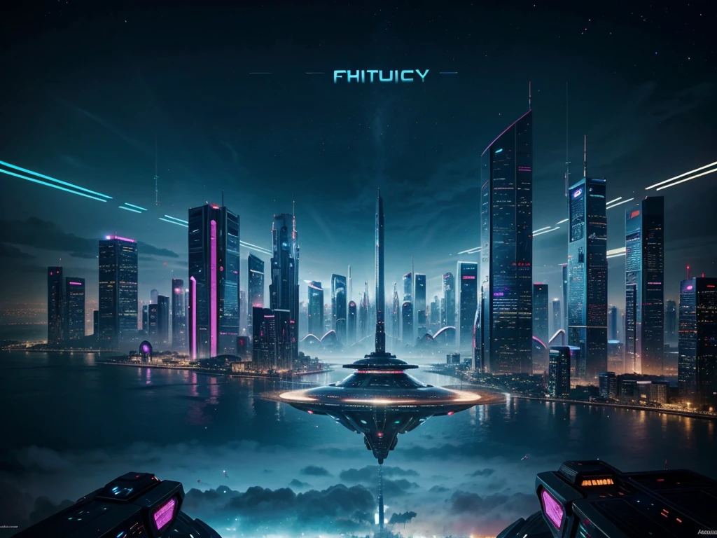 futuristic city, fantasy, 23rd century