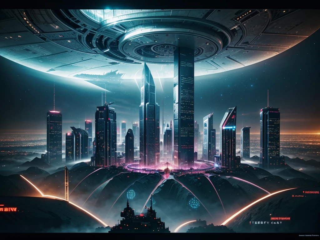 futuristic city, fantasy, 23rd century