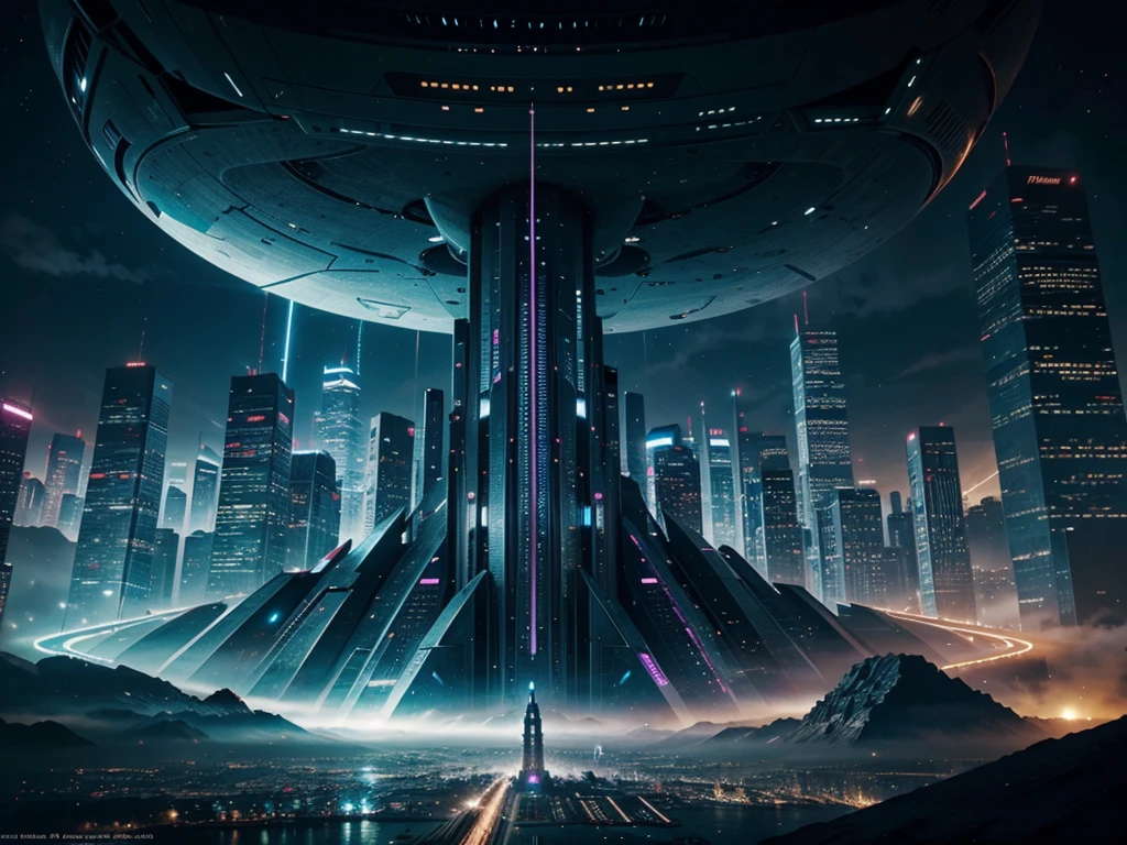 futuristic city, fantasy, 23rd century