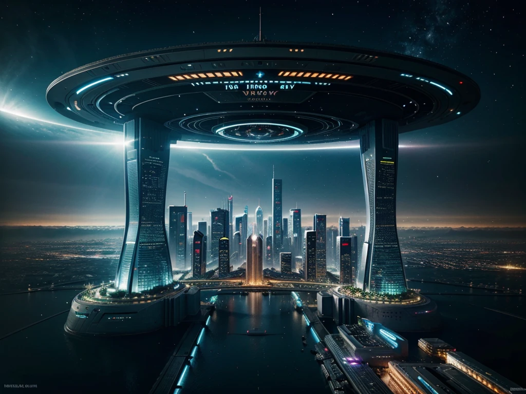 futuristic city, fantasy, 23rd century