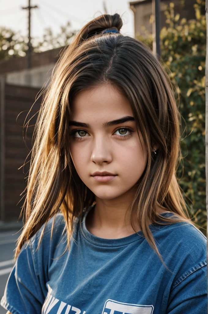 20-year-old girl with a nirvana t-shirt Art realism
