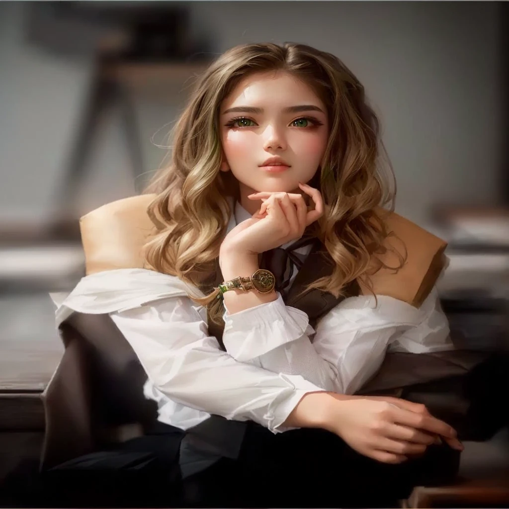 masterpiece, best quality, 1girl, solo, nahida_genshin, cross-shaped pupils, , green tie, blazer, pleated skirt, green cape, standing