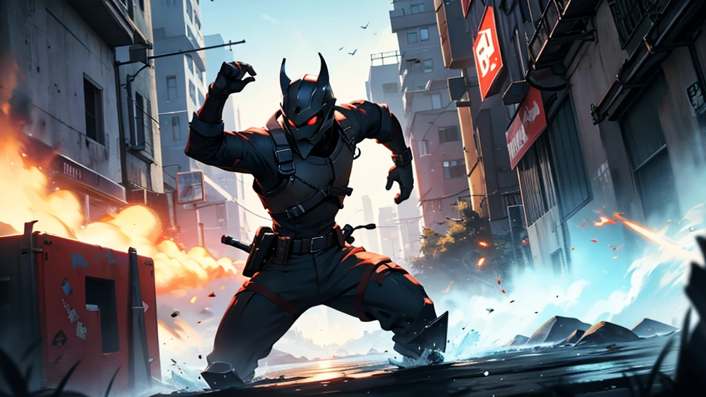 Create a youtube video cover on the subject of video game players taking part in action scenes.