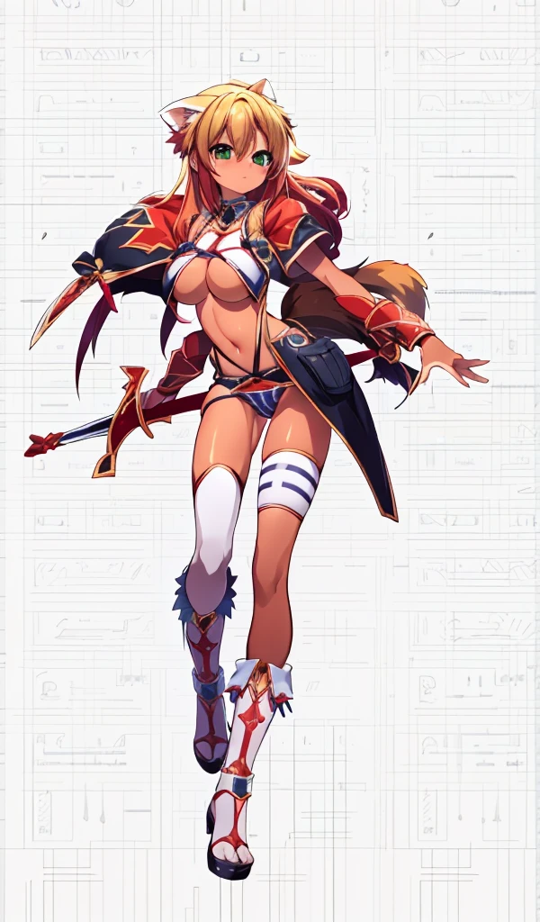 Generate the same character as the image, Full HD, 4K, no blur, High definition, the furry fox anime style character, change the character's clothes, neckleace, show your legs, open clothing, succubo, a little provocative,