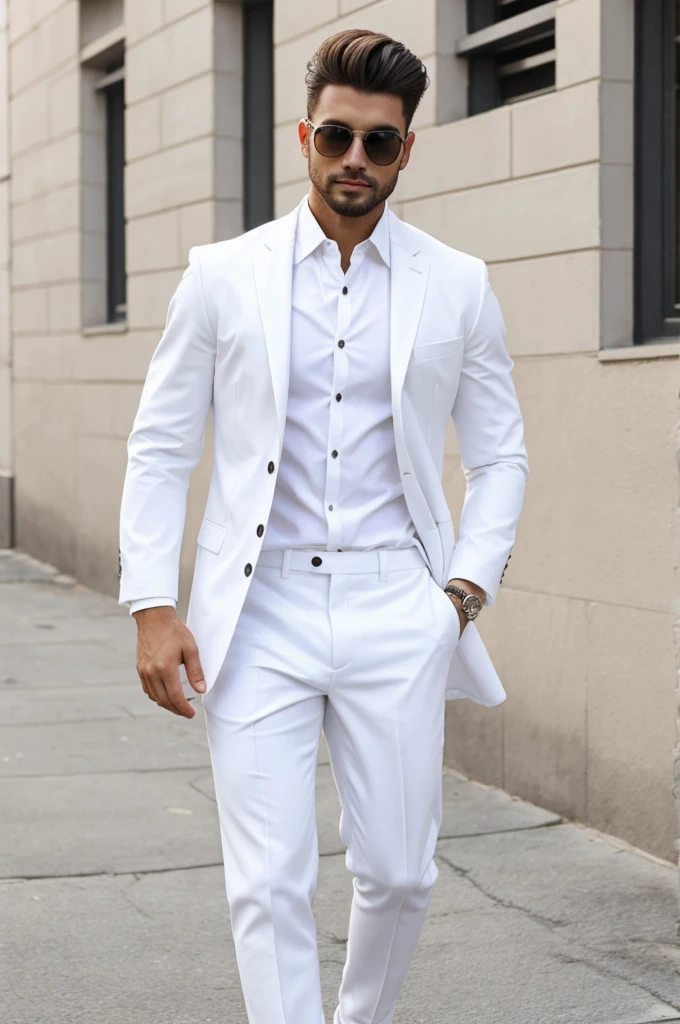 man wearimg white kot
