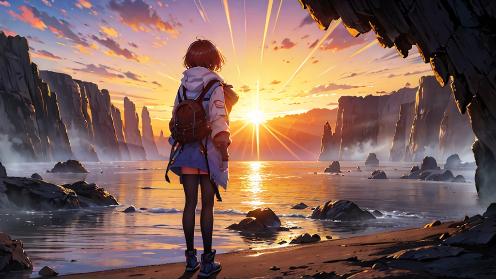 alien planet, sunrise time