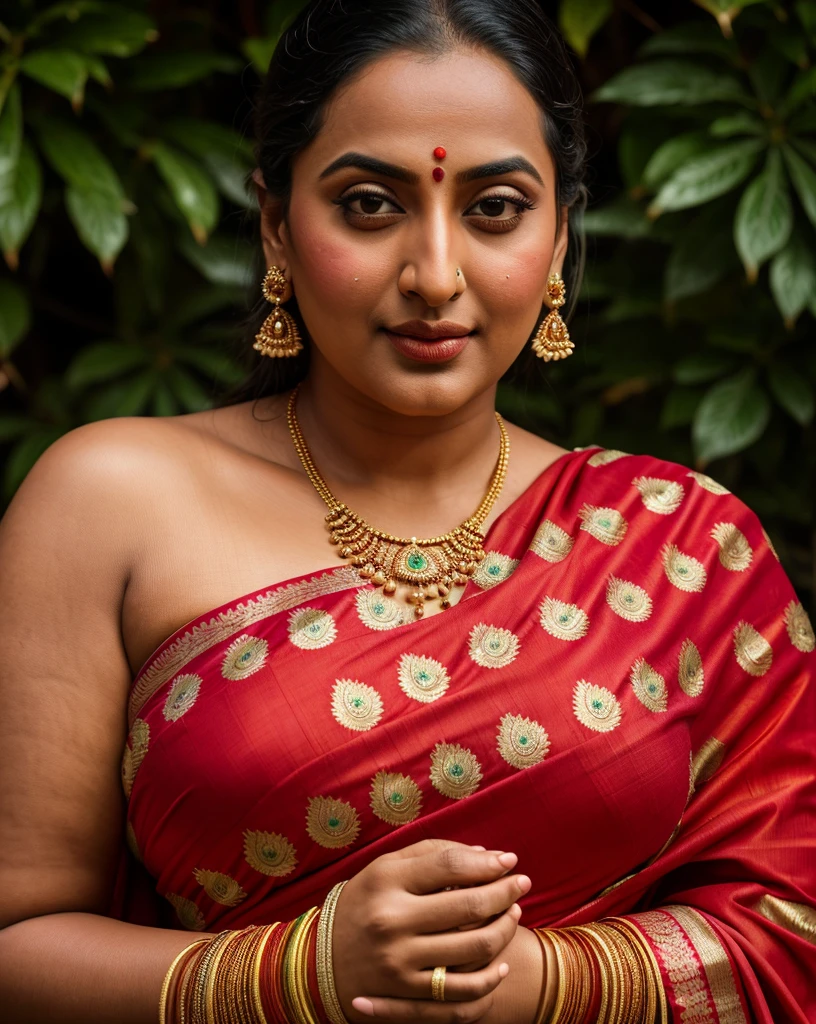 Foto RAW, photorealistic, photography, full body shot, master shot, perfect eyes, goddess like beauty, pierced eyes, perfect thick chubby mallu Desi aunty bhabhi, Wearing a Stanapatta, a chest-band.Saree model, model Photography, Indian saree shoot, Indian traditional wear advertising photography, traditional wear brand shoot, face of Indian actress Sonakshi Sinha, masterpiece, realistic, realism, incredible details, pleasure, photorealism, detailed skin, skin pores, high contrast, photorealistic Artstation 8k HD digital art trend of high definition and detailed realistic skin texture, ultra detail, realistic skin texture, armature, best quality, ultra high definition, (photorealistic:1.4),, high resolution, detail, raw photo, sweat, Re sharp, by Lee Jefferies Nikon D850 Film Stock Photo 4 Kodak Portra 400 Camera F1.6 Lens Rich Color Ultra Real Realistic Realistic Textures Dramatic Lighting Unreal Engine Trending at Art Station Cinestill 800,(pele altamente detalhada: 1.2), 8k UHD, DSLR, soft-lighting, alta qualidade, grain of film, Fujifilm XT3,she didn't like to wear blouse or bra, she is happy to wear only saree, she hates blouse or bra, detailed hairy armpits, hyper realistic skin, skin pores, sweat, veins,