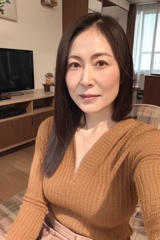 (Highly realistic photos, High resolution, Detailed face, Fine grain, Different angles) Japanese women, 40 years old, Cute face, Mr.々Body type, Mr.々Hair style, Tight clothing, ((Hotel Rooms))、(Blur the background)、((View your viewers))