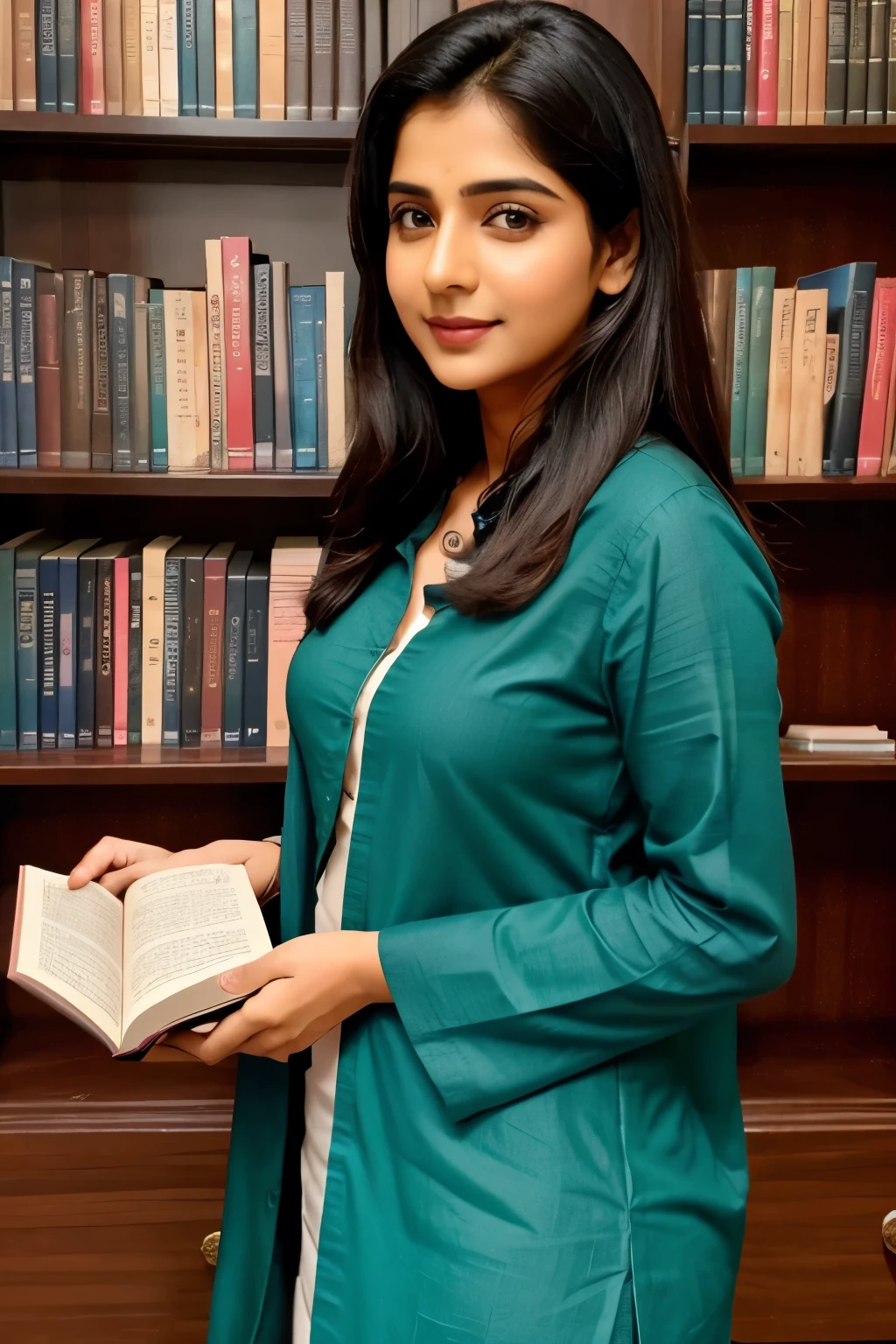 Book Reading Pose: Ek book padhte hue apni photo lein, jisme aap dhyan se book mein immersed dikh rahe hoon. Background mein bookshelves bhi add kar sakte hain.