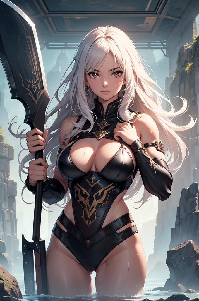 (best illuminate) , (Extremely complex and detailed) , 4K unified, (Super detailed CG: 1.2) , (8K: 1.2),(The original), (masterpiece) , (best quality),(masterpiece:1.4),Anime-ish high quality,(masterpiece),masterpiece, Super clear image quality,Clearer than the movie,(delicate face)best quality, Huang Li,((Peace, 4K, 8K, Himself, high resolution))1 busty girl, Female studentSauna,Saunery hot,sit,strong muscle,Perfect body,Great for building muscleikinoaked all over,Ten strong abdominal muscles,stood up,The blood vessels on my arms are thick and bulging,Perfect body, Gorgeous long pink hair, legs exposed,Strong leg muscles bodybuilder:1.5)),sauna(beautiful bace),(girl),(woman),(((upper part of body:1)))deep grooves between muscles,sense of strength,Legs sweat,water vapor,Lots of Legs sweat,Smile,Sweat all over the floor,water vapor,Foggy,Barbarian Queen, A woman with a strong physique, short stature, Authentic clothing, Giant Axe, posing for a painting, proud look, Hands on the axe, She put the axe on the ground in front of her and leaned on it, hands together on the handle of the axe, Very long white hair, Mecha, Leather & metals, Barbarian Winter Armor, Masterpiece, high quality image, as an illustration of an old book, art nouveau, A lot of leather belts, fur cloak, posing for an artist for a painting, hyper realisitc, 4K ,Asgard,Valkyrie,Lady Knight,anatomical correct,epic fantasy digital art,Masterpiece artwork,8K,high definition resolution,detailed drawing,Quality Superior,, Epic composition, muscular body, tattoo on the muscular abdomen