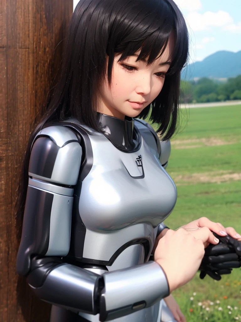 (1girl:1.2), masterpiece, best quality, best detail, best proportion, best anatomy, best face, blush, best shaped breasts, very big breasts, (very short black hair) (( japanese lowteen):1.3), ((full body shot):0.9), view from side, (prosthetic girl), ((prosthetic limbs):1.4), ((prosthetic girl):1.0), (nsfw:1.1) , (full nude:1.5), cameltoe, loose a competition, sadly, tears, blush, trackfield(background), (spread her legs wide),