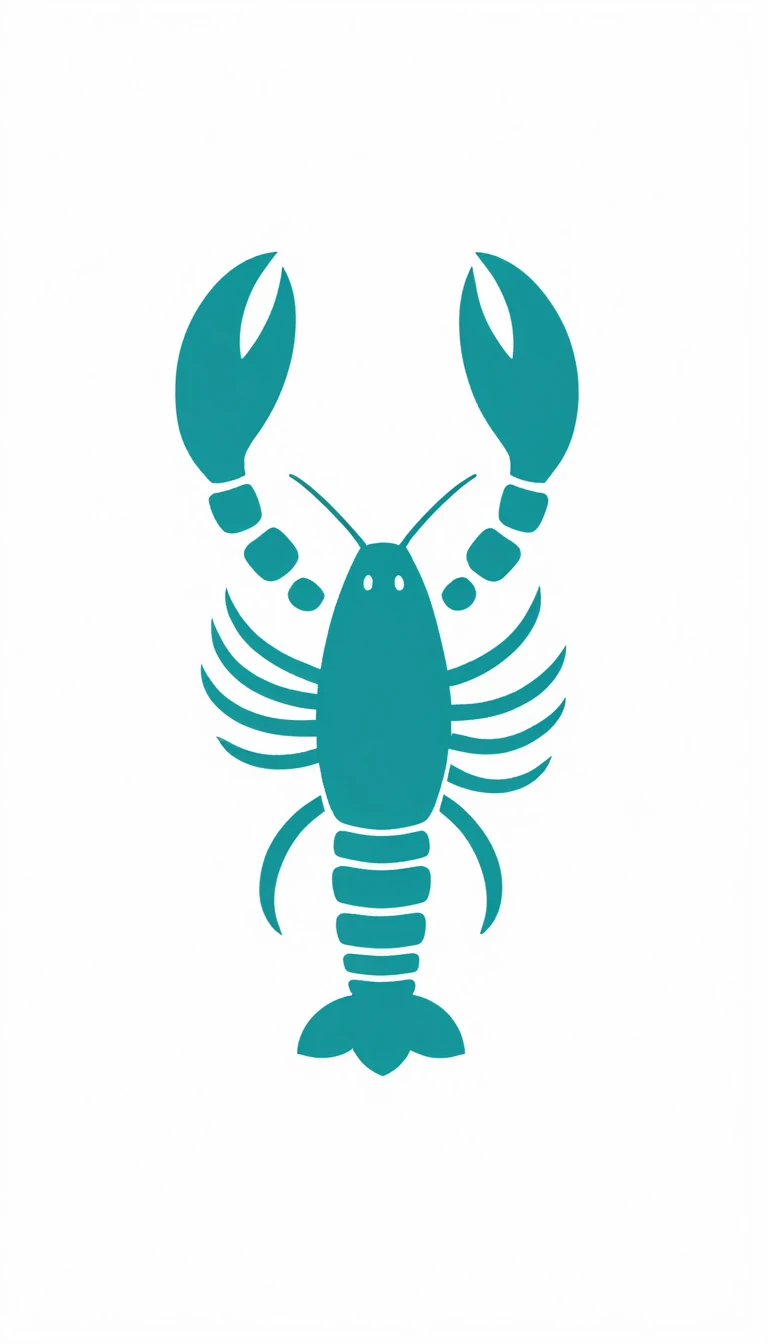 minimalism lobster drawing lobster hold matrini glasess