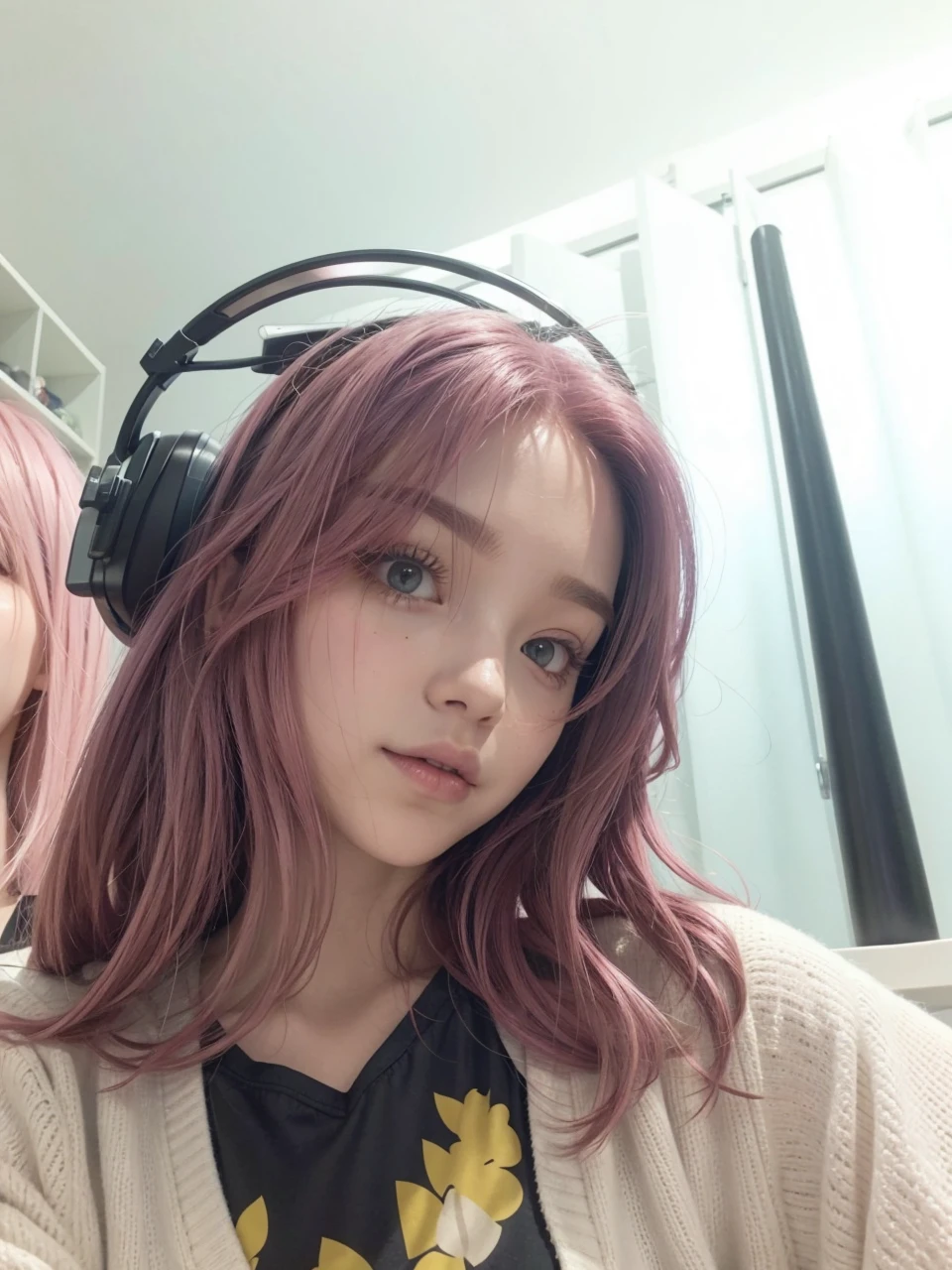 pink  hair, 