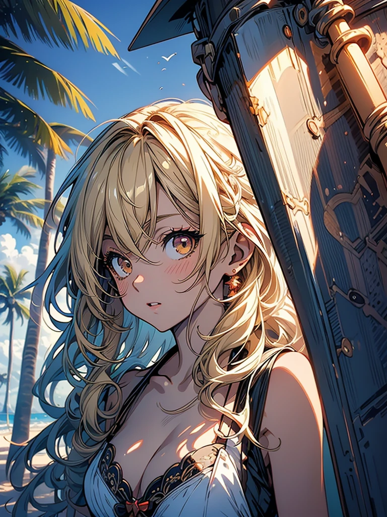 score_8, score_9, 1girl, solo,blonde hair, hat, (completely nude:1.2),
