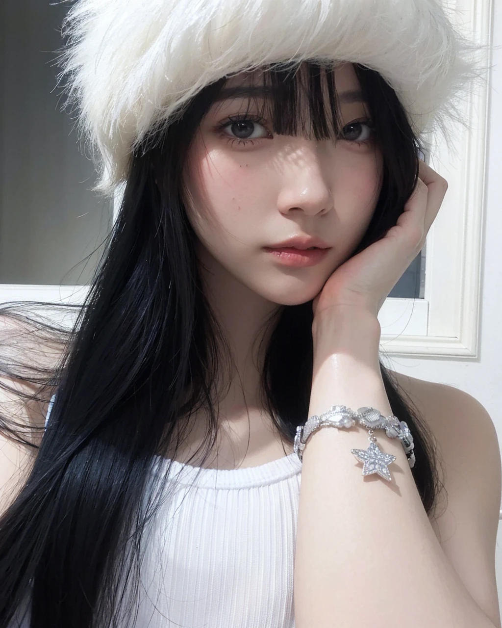 1girl, Tokyo street, sunny, cityscape, upper body,close-up, 8k, RAW photo, best quality, masterpiece,realistic, photo-realistic,