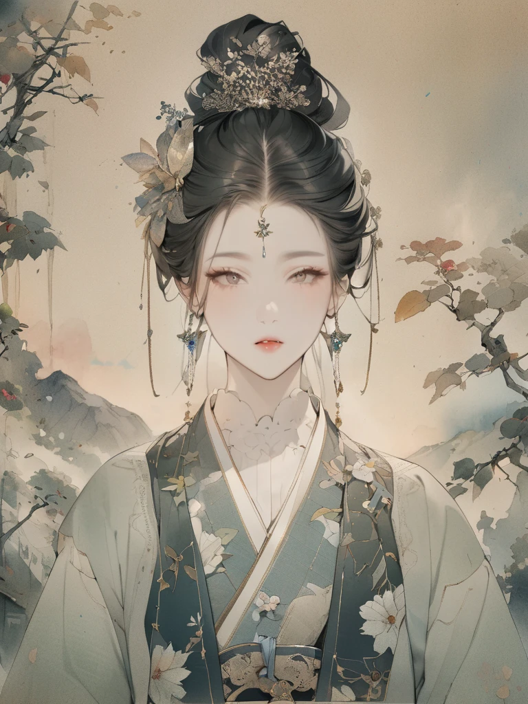 (8K, best quality, masterpiece),1girl, watercolor(medium), {Practical, original photo, Ultra-fine transparent, image, (Influenced by Yoshitaka Amano's style:1.6)}, Practical Light, Delicate skin, (Beautiful slim woman, 25 years old, Court Knight:1.5), Thin legs, Fine particles, Long white hair, Detailed fingers, Thin, sex, Ecstasy expression, 动感sex感的姿势, (巨大有弹sex的坚挺胸部:1.4), (sex感指挥官的盔甲, Long skirt, Long red cape, boots:1.2),(The armor has a larger chest opening;1.6), Exposing breasts, (Arcadia, Flower Storm, Many flowers:1.8), Unobscured,Beautiful scenery, (Flowers, Wind and Moon:1.5), Vivid colors, High contrast, High Saturation