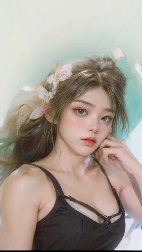 ((Masterpiece, Top Quality, High Resolution, Photorealistic, Raw, 8K wallpaper)), A female swordsman in Chinese clothes, Hero of the Three Kingdoms, (A large sword is held in both hands), She has long black hair tied back, wears iron armor and a red cape, Surrounded by enemy soldiers with a burning city in the background,