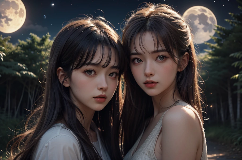 by Wlop, Un énorme loup gris sauvage protégeant une belle fille aux cheveux blonds, forêt enneigée la nuit avec la pleine lune(head of'artwork: 1.5) (photorealistic: 1.1) (bokeh) (best quality) (Detailed skin texture pores hair: 1.1) (complexe) (8K) (hdr) (Background'screen) (Cinematic lighting) (sharpness )
INFO