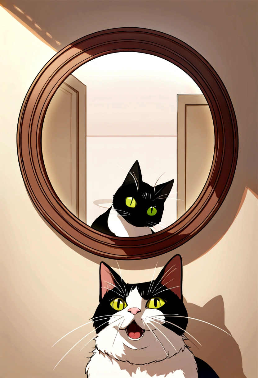 1cat, black and white, tuxedo cat,Generate ultra-high-definition images of chic cats, Classic cat pose. Use advanced macro photography techniques、Highlight the intricate details of your cat's coat, lbeard, and expressive eyes.
Place the camera at the level of the peephole, Create an intimate connection between the audience and the cat subject. A large aperture that achieves a shallow depth of field, Let the cat stand out clearly against a slightly blurred background.
Improve lighting to emphasize the texture and contour of the cat's body, avec un soft, Remove rough shadow, Cozy atmosphere.
Cat in a relaxed position, But balanced, Show your flexibility and elegance. Try to capture moments in natural motion, Stretching, beauty, etc., Convey realism.
Implement post-processing techniques to improve image clarity, Contrast, and color balance, Protect all aspects, From the intricate patterns of cats to their intense gaze, Rendered in amazing detail.
finally, Convey the gentle beauty and innate elegance of cats, Capture fleeting moments, Celebrate the uniqueness of cat curiosity and balance