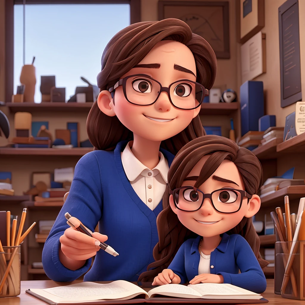 Wearing glasses1People's Grandfather、Pixar Style