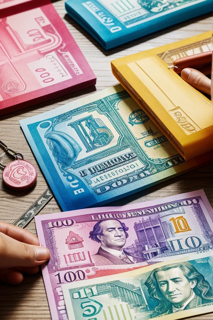 Has un lighstick que diga "life or money" en forma de billete