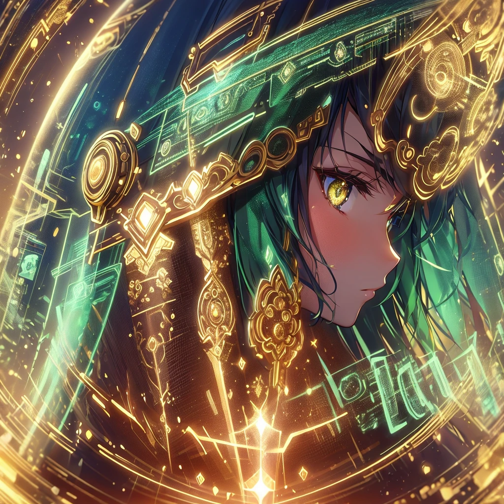 masterpiece, riot of colors, Girl cat in full growth, fight between green and woody, shine, glitter, Luminous filaments, waves, patterns, Softness, feathers, PEONIES, tenderness, engraving, intricate web, gradient, art, Anime, computer graphics, pixel detail, clarity of the drawing, a lot of details, shine, glow, liquid mercury, ornate, enchanting, clear drawing of all details with a fine pen, A high resolution