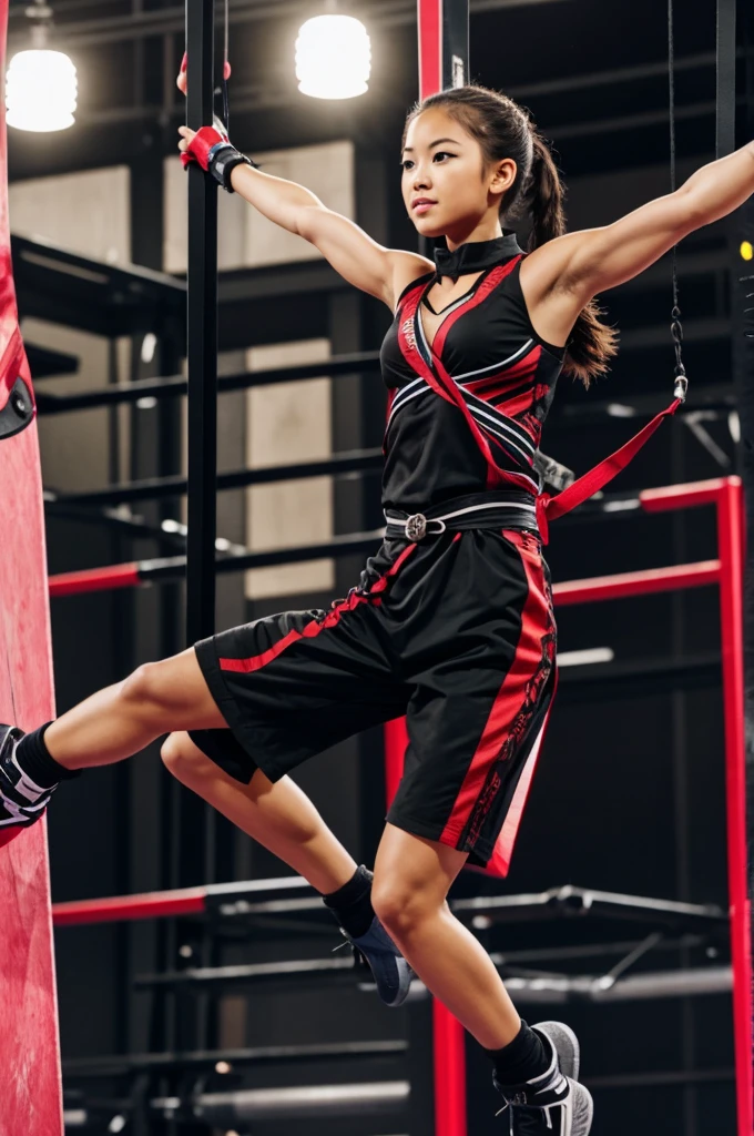 Black ninja warrior girl