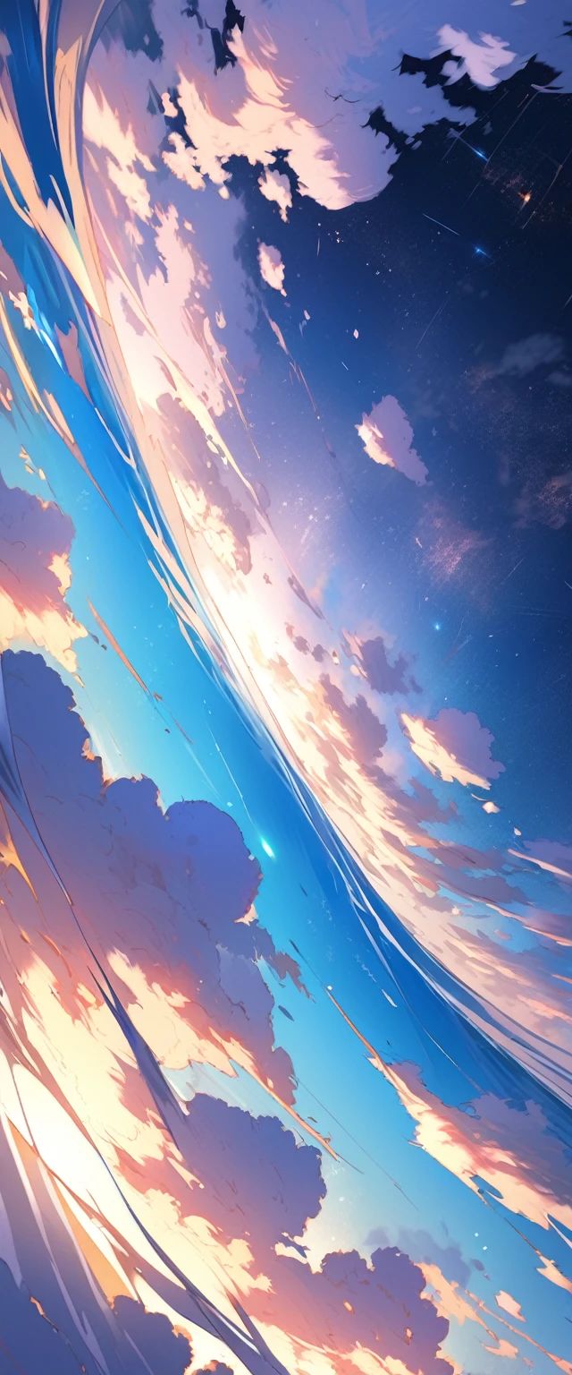 The boundary between space and sky dawn Over the South Pacific
