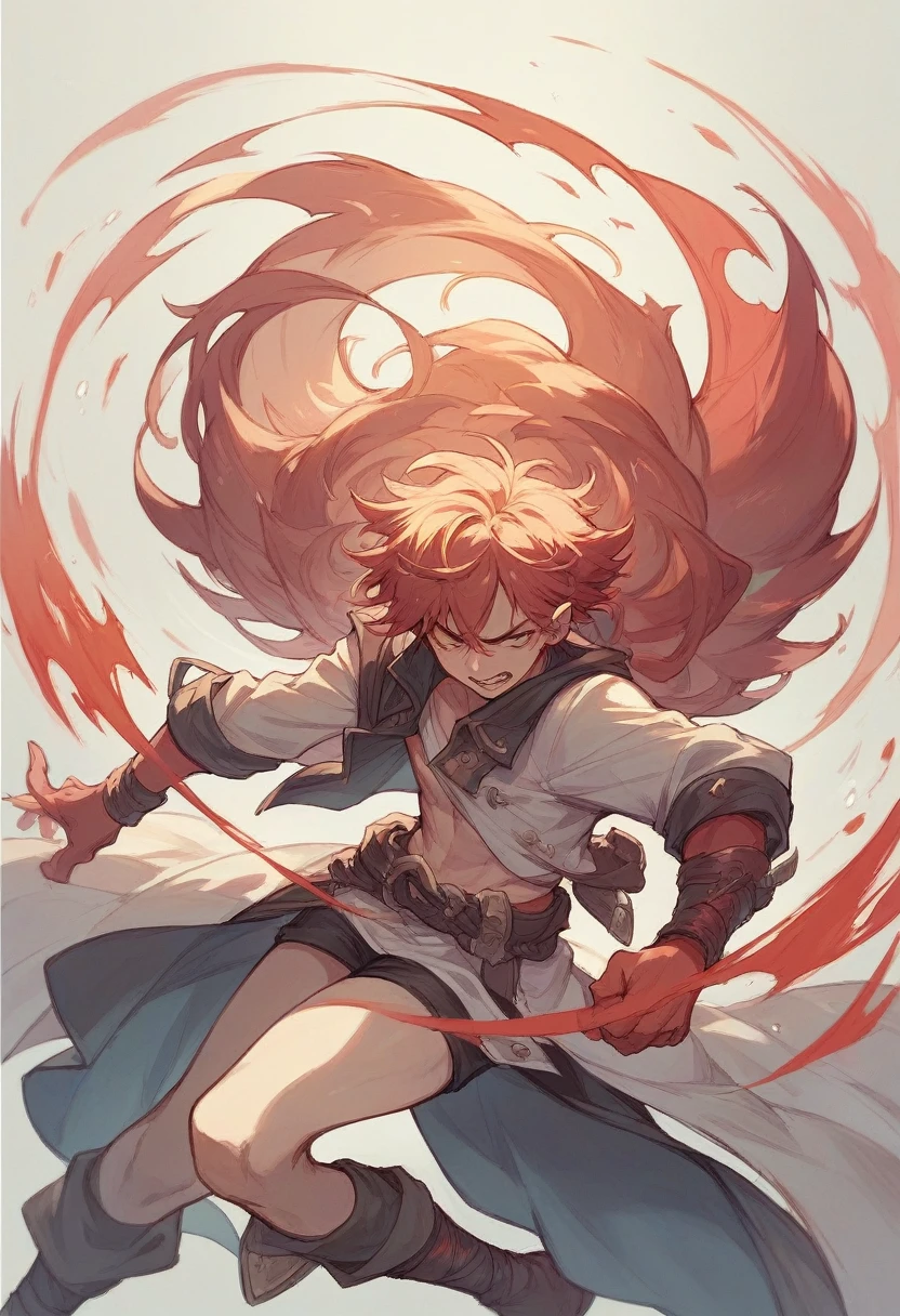 Combination between red and yellow with a lot of aura