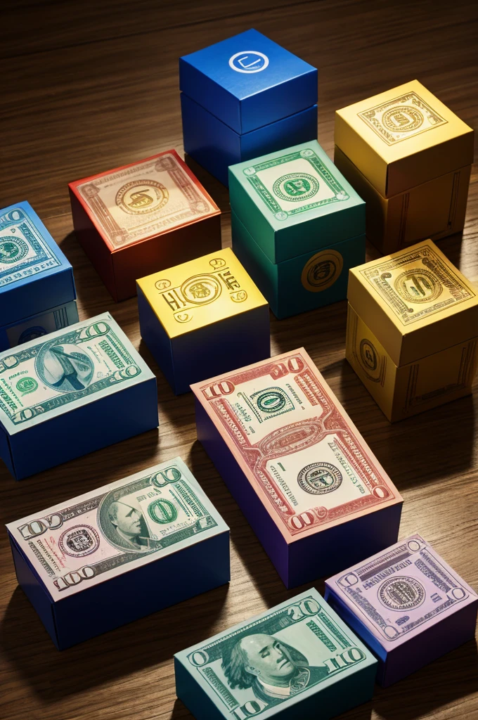kpop lights tick stock photo with box behind and group name on box life or money