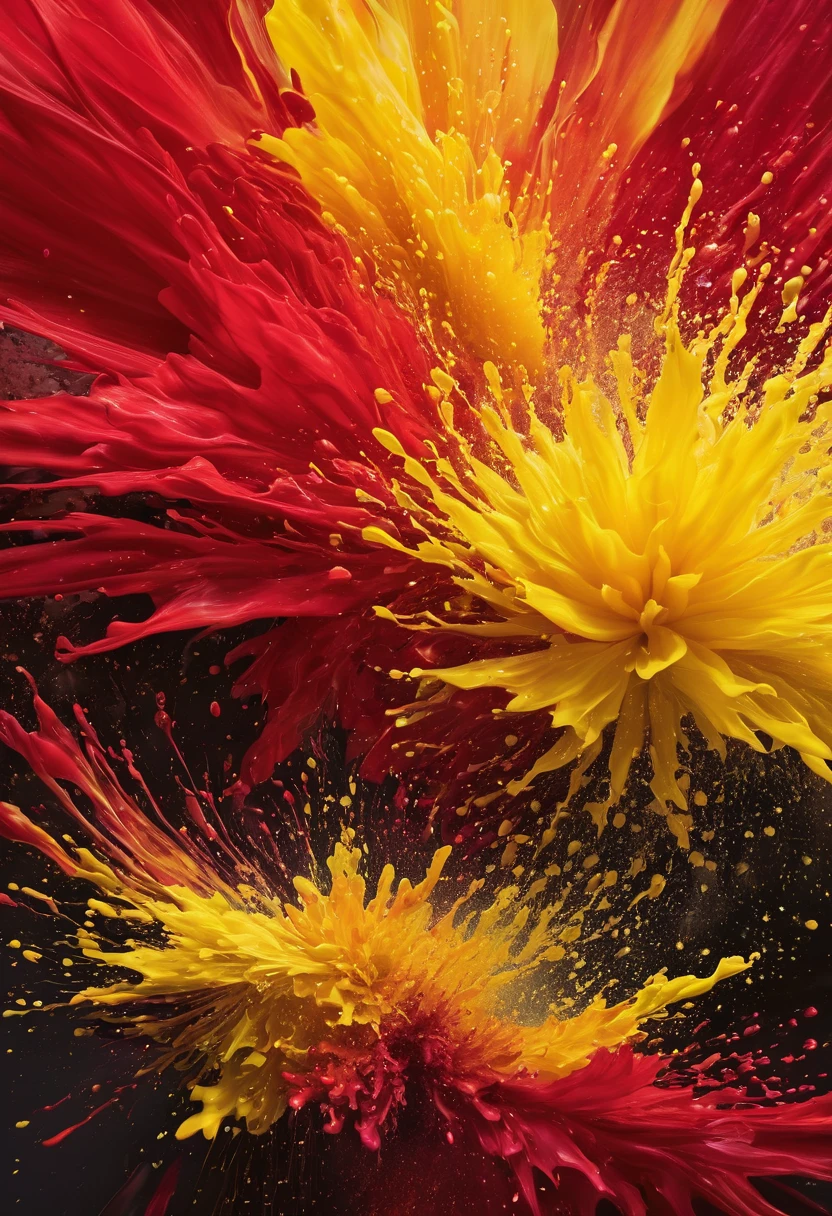 Combination between red and yellow with a lot of aura