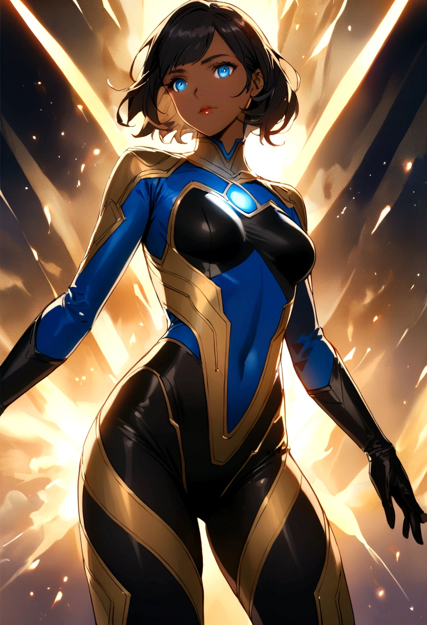 Black girl in Fantastic Four outfit 