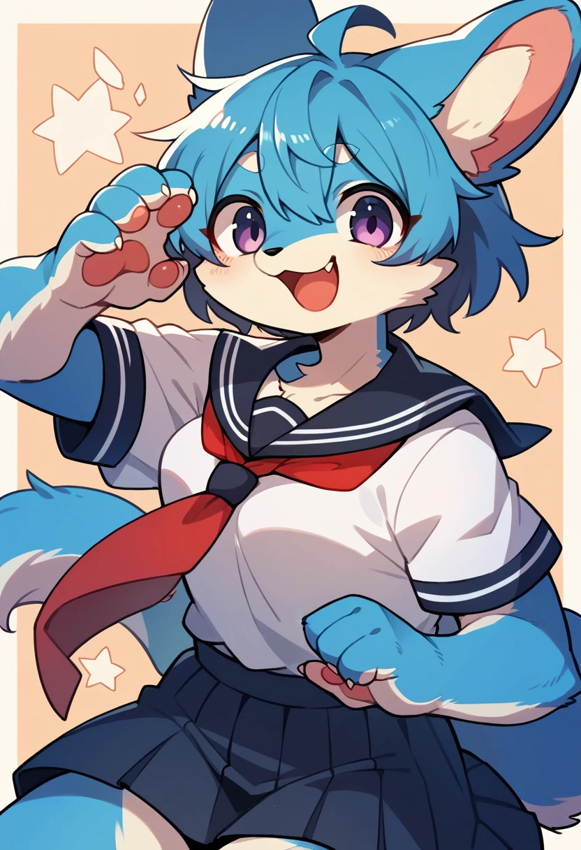 super high resolution, detailed background, school, boy, girl, Happy, joyful, absurdres(Photos of solo travelers)(kemono, furry anthro),