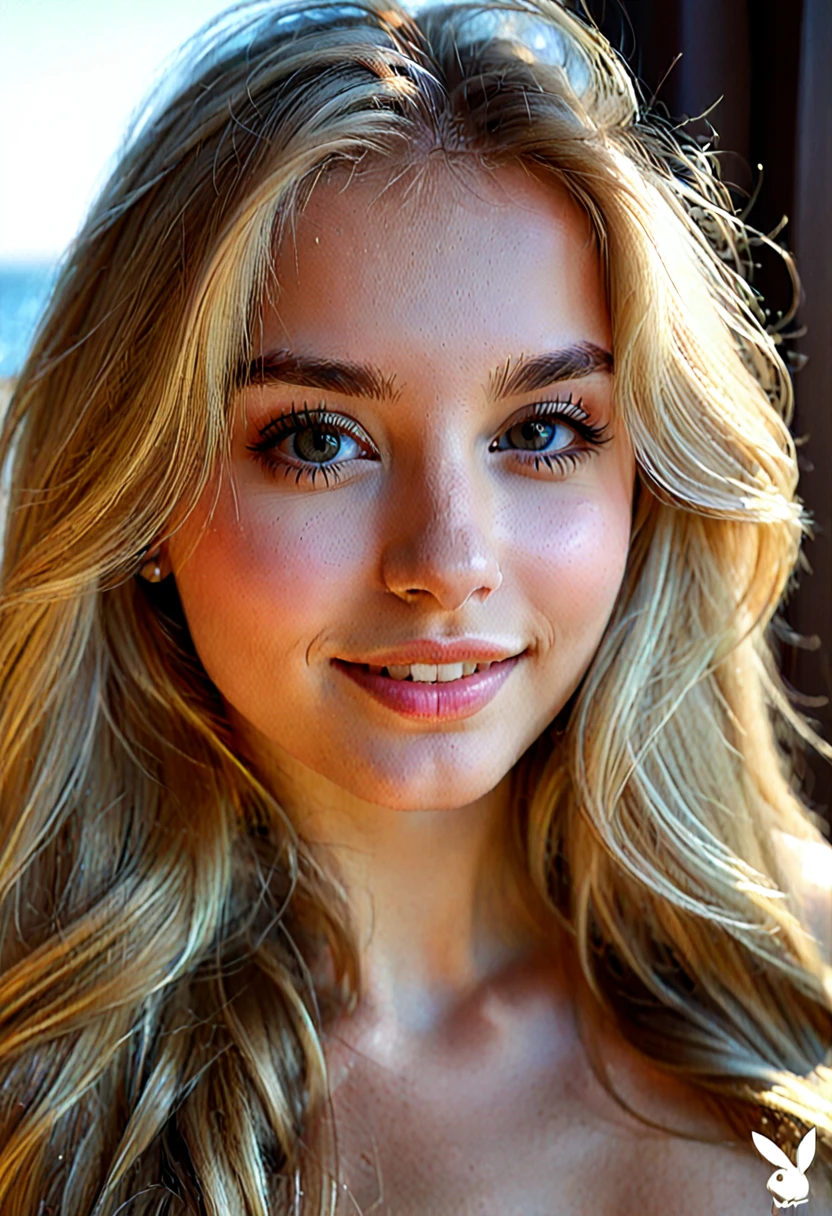selfie, (4k photo:1.1) by (Jeremy Lipking:0.3), (Dittmann Anna:0.3), (Arian Mark:0.3), (Sharp focus:1.3), high detail, beautiful detailed face, beautiful detailed mouth, beautiful detailed eyes, beautiful detailed nose, hazel eyes, long blonde hair, (attractive young woman:1.3), (seductive:1.1), (smiling:1.1), (blushing:1.1), hourglass body shape