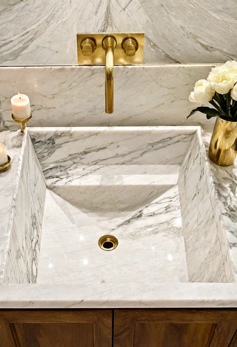 I want several types of marble sinks and furniture 