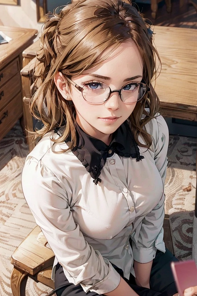 Masterpiece, 最high quality, high quality, High resolution, high quality texture, high quality shadows, High resolution, Beautiful details, Detailed CG, Detailed Texture, Realistic representation of face, Realistic, colorful, delicate, Cinematic Light, Side light, Lens flare, Ray Tracing, sharp concentrated, (1 Girl,concentrated:1.3), ( Intricate details, compensate, PureErosFaceV1:0.5), (細部まで美しいdelicateな顔, 緻密で美しいdelicateな瞳, Perfect Facial Proportions, Dense skin, Optimal ratio of four fingers to one thumb,Unified 8k wallpaper, Arms under chest, Modest chest, Wide Hips, Smooth upper abdomen, 35 years old, blue eyes, glasses, air fortress hair, blonde hair, house wife, the gaze of true love, lips of temptation, A look full of compassion ,a smile full of love, i love you, Acting lovey-dovey, I love you so much I'm crazy,
cabin attendant uniform,white blouse,tight fitting black skirt,black stockings, excellent secretary ,working as a secretary, wooden desk, wooden chair