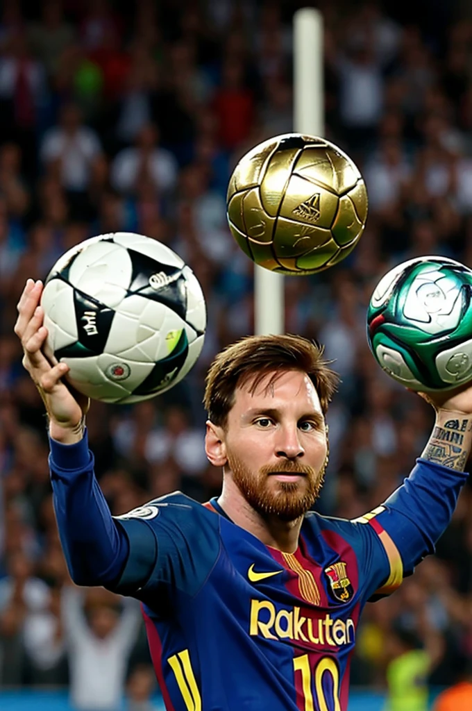 Messi with 3 world cups